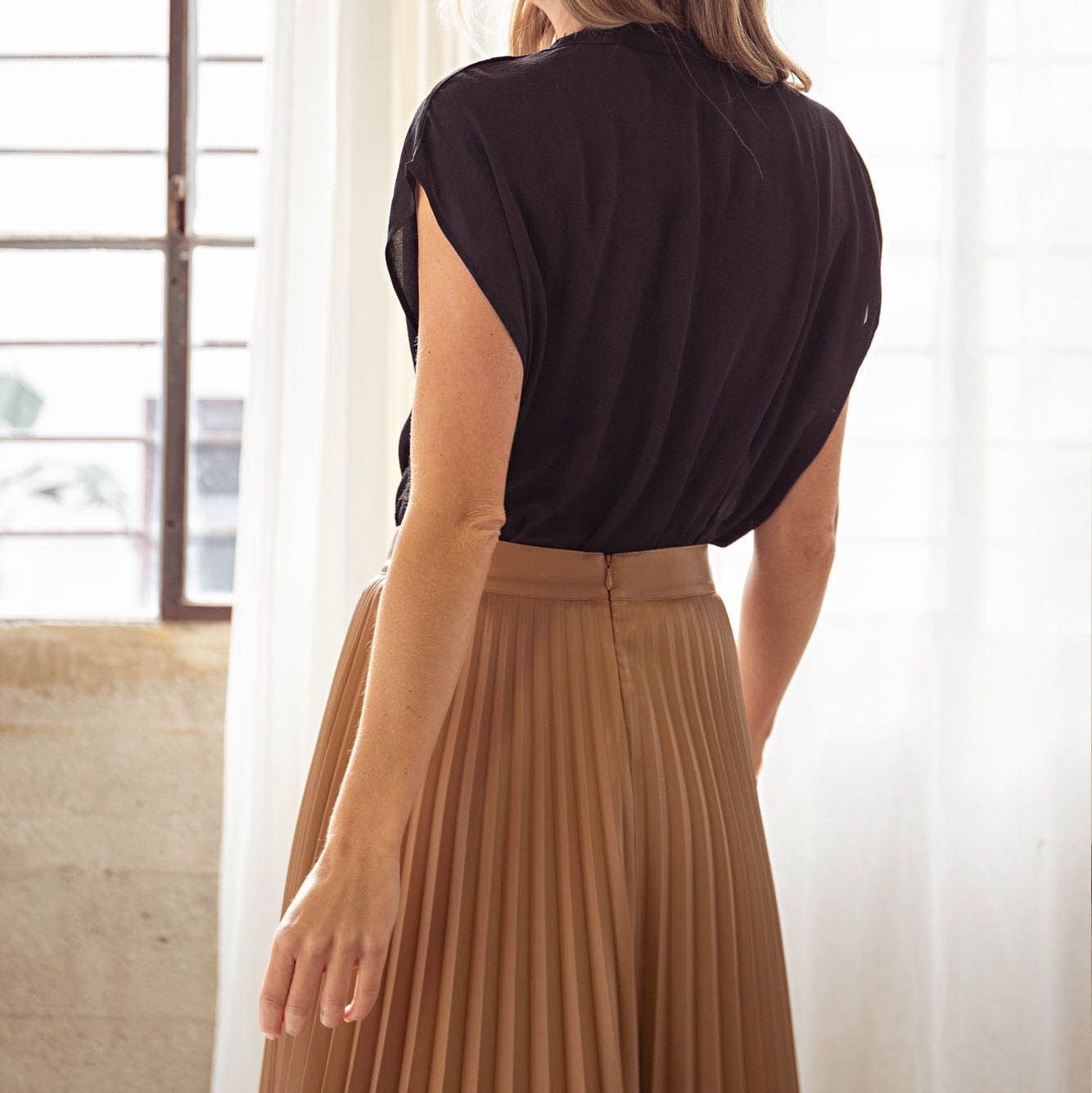 Black Wrap Front Bodysuit