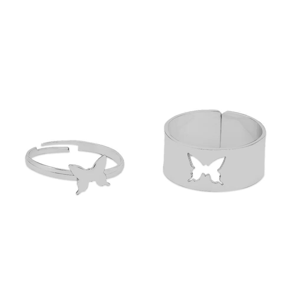 Matching promise rings 2 pieces