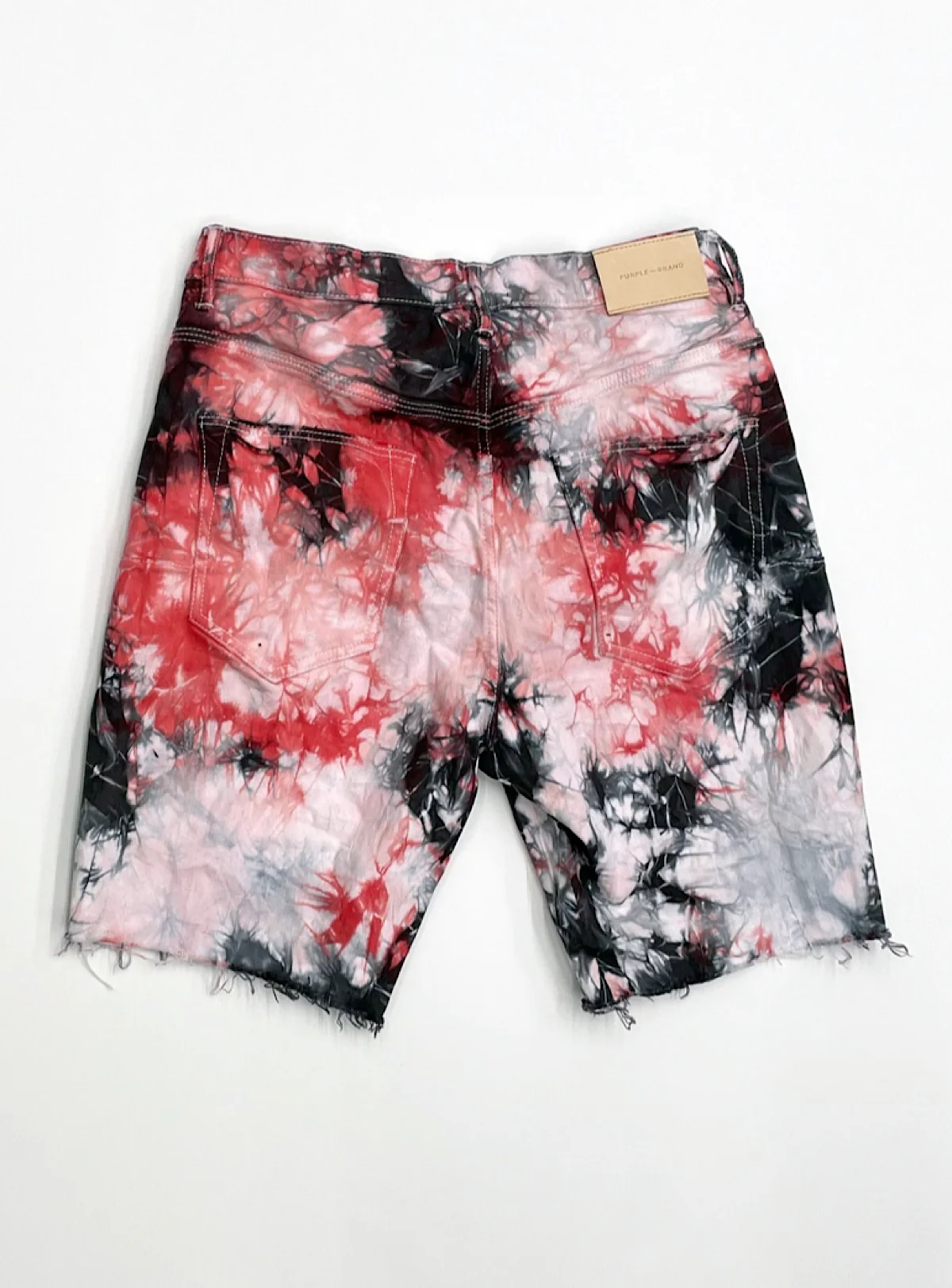Purple-Brand Shorts - Tie Dye Jacquard Monogram - Red Black - P020-RBJS222