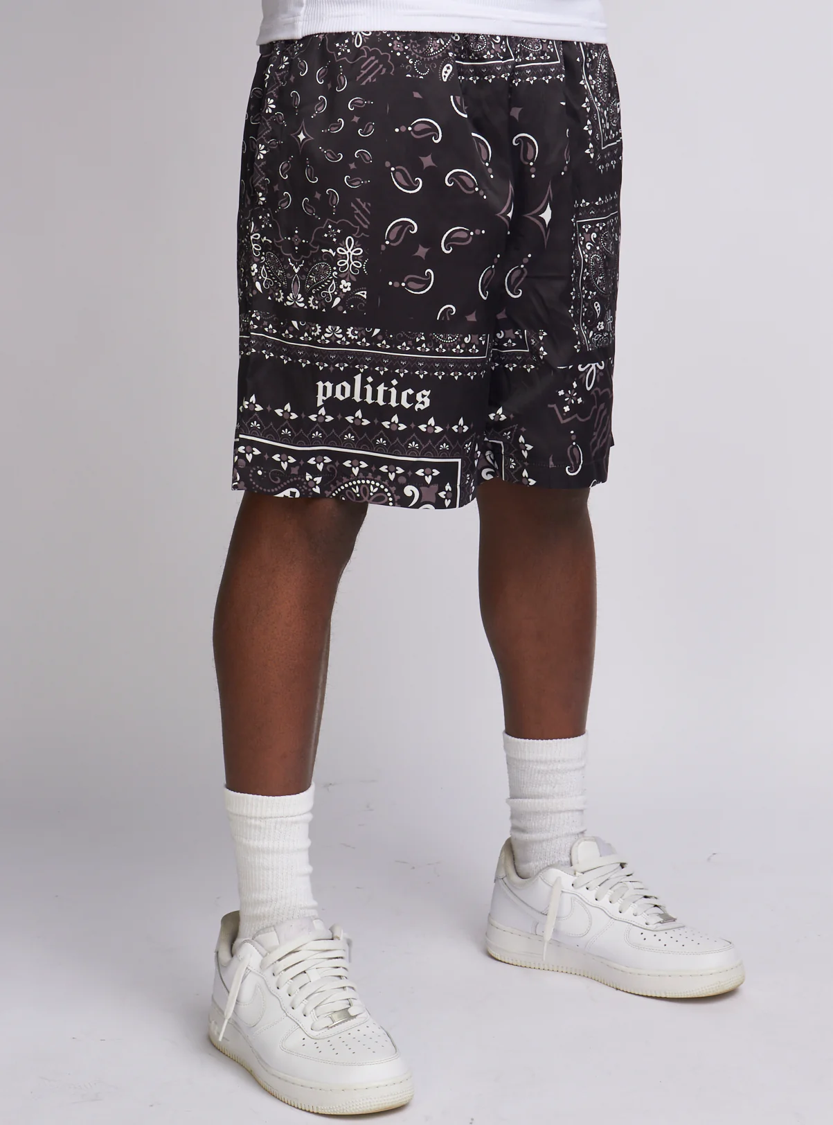 Politics Shorts - Black Bandana - Hughes625
