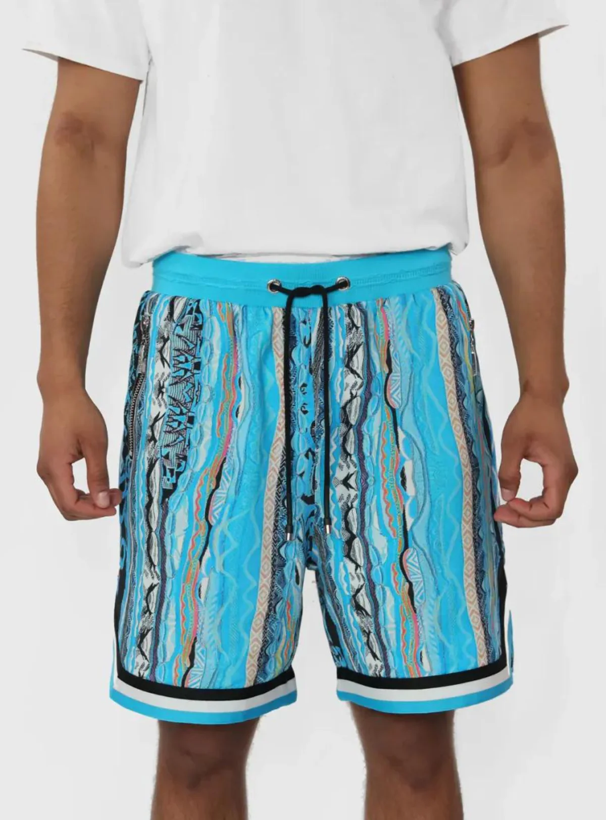 Coogi Shorts - Bondi Printed Cotton - Blue - CG-KT-119