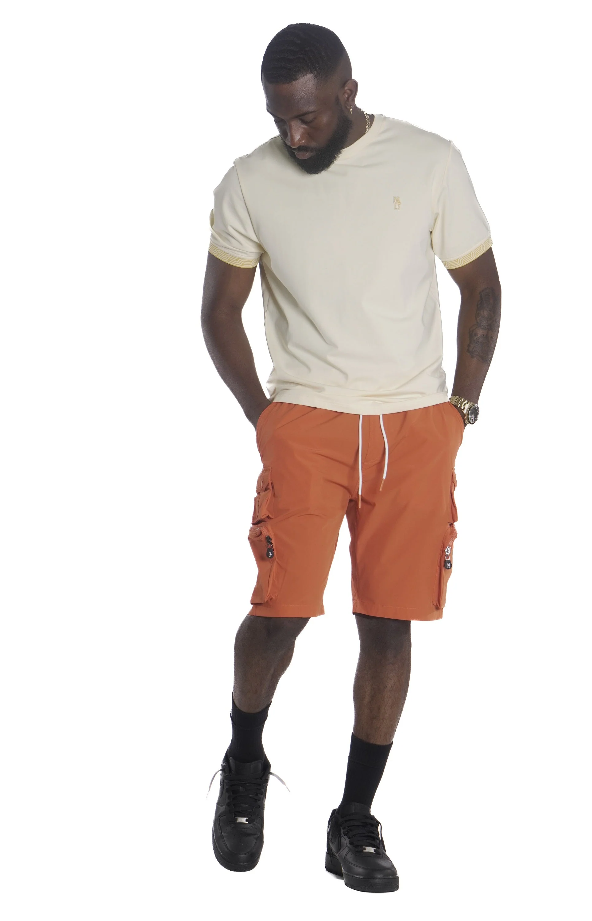 Makobi - M633 Colton Nylon Cargo Shorts - Orange