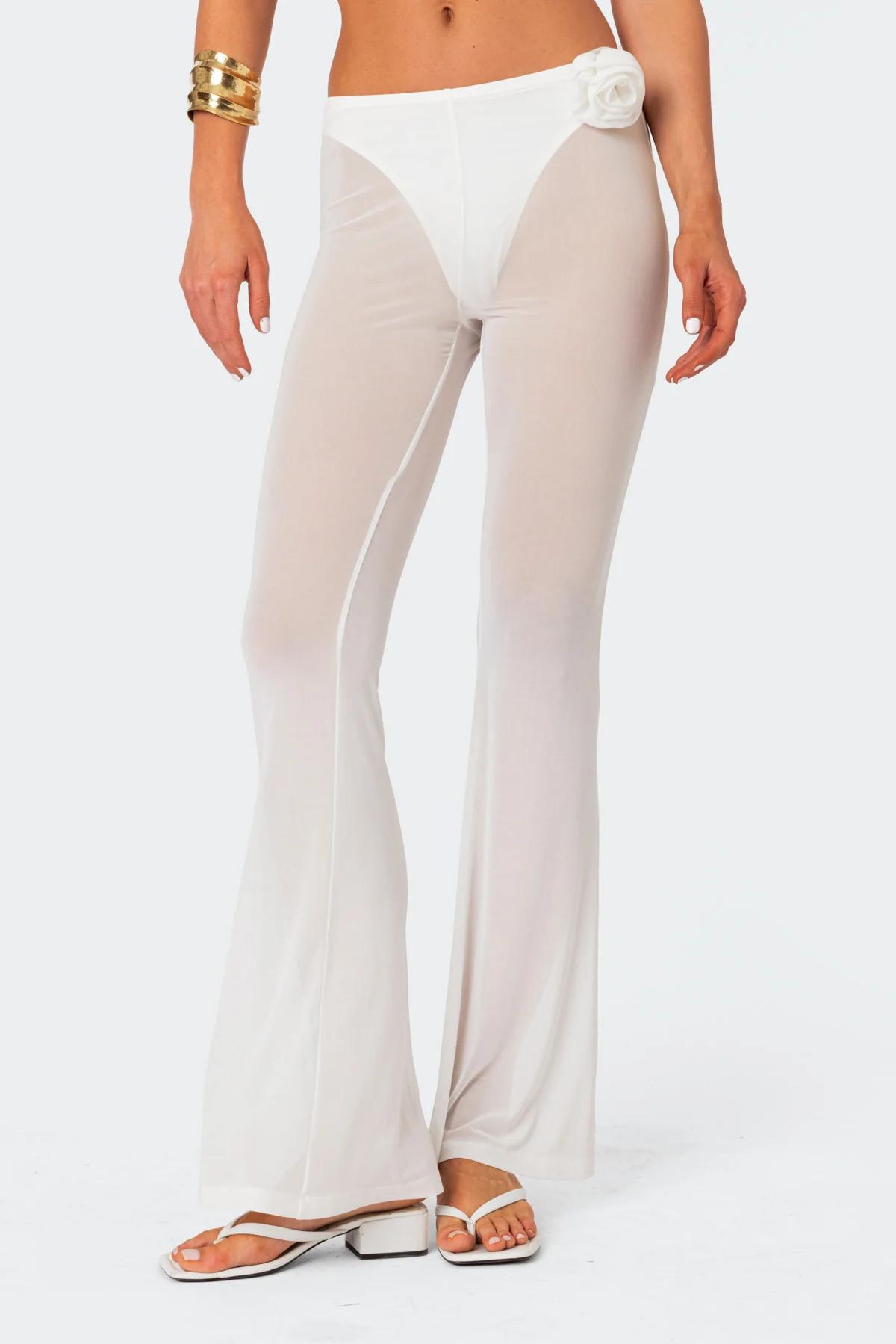 Flo Sheer Mesh Flared Pants