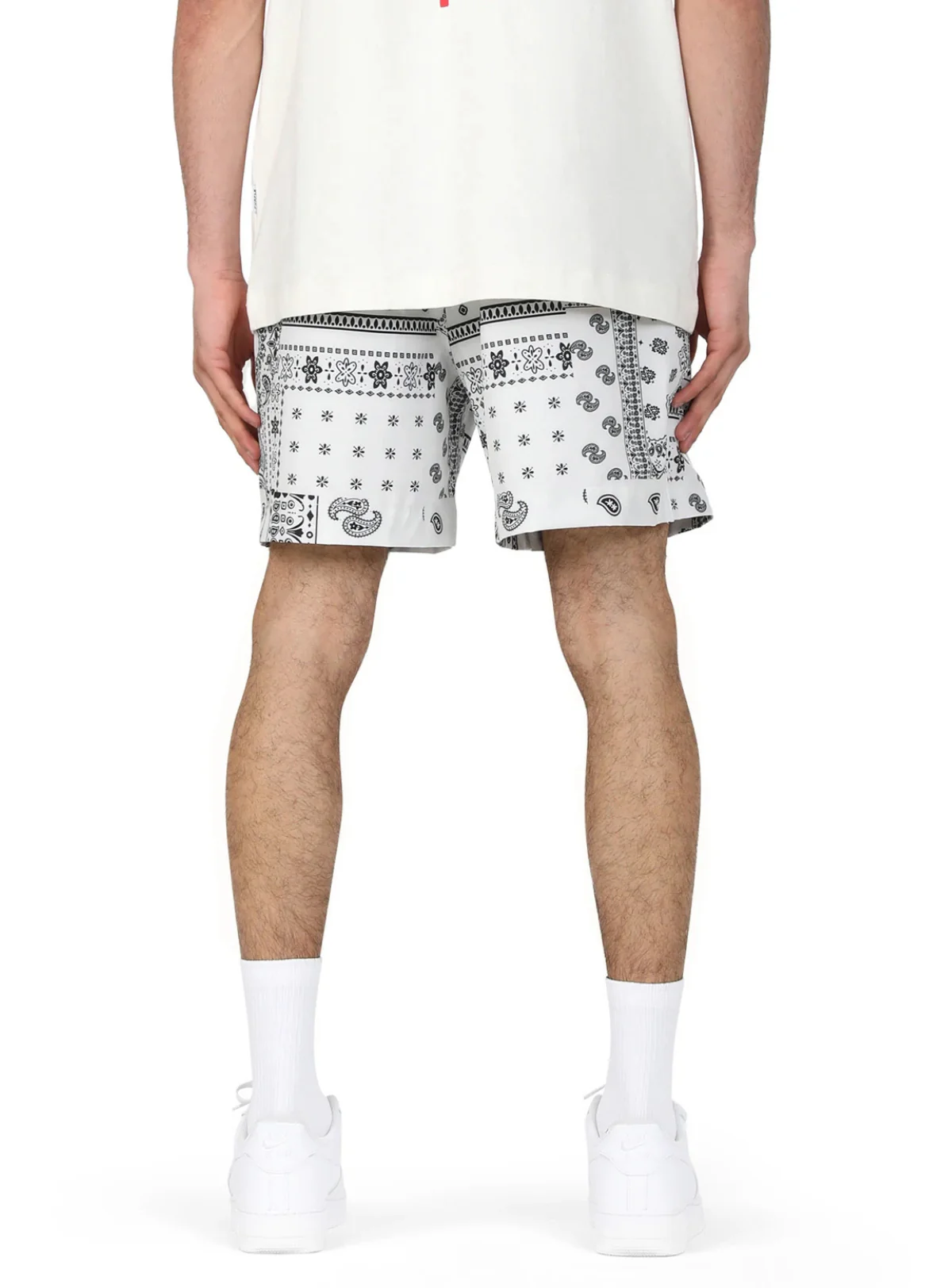 Purple-Brand Swim Shorts - Ecru Paisley - P504