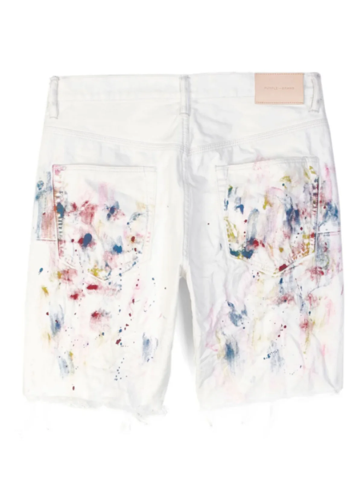 Purple-Brand Jean Shorts - Carpenter - White - P020