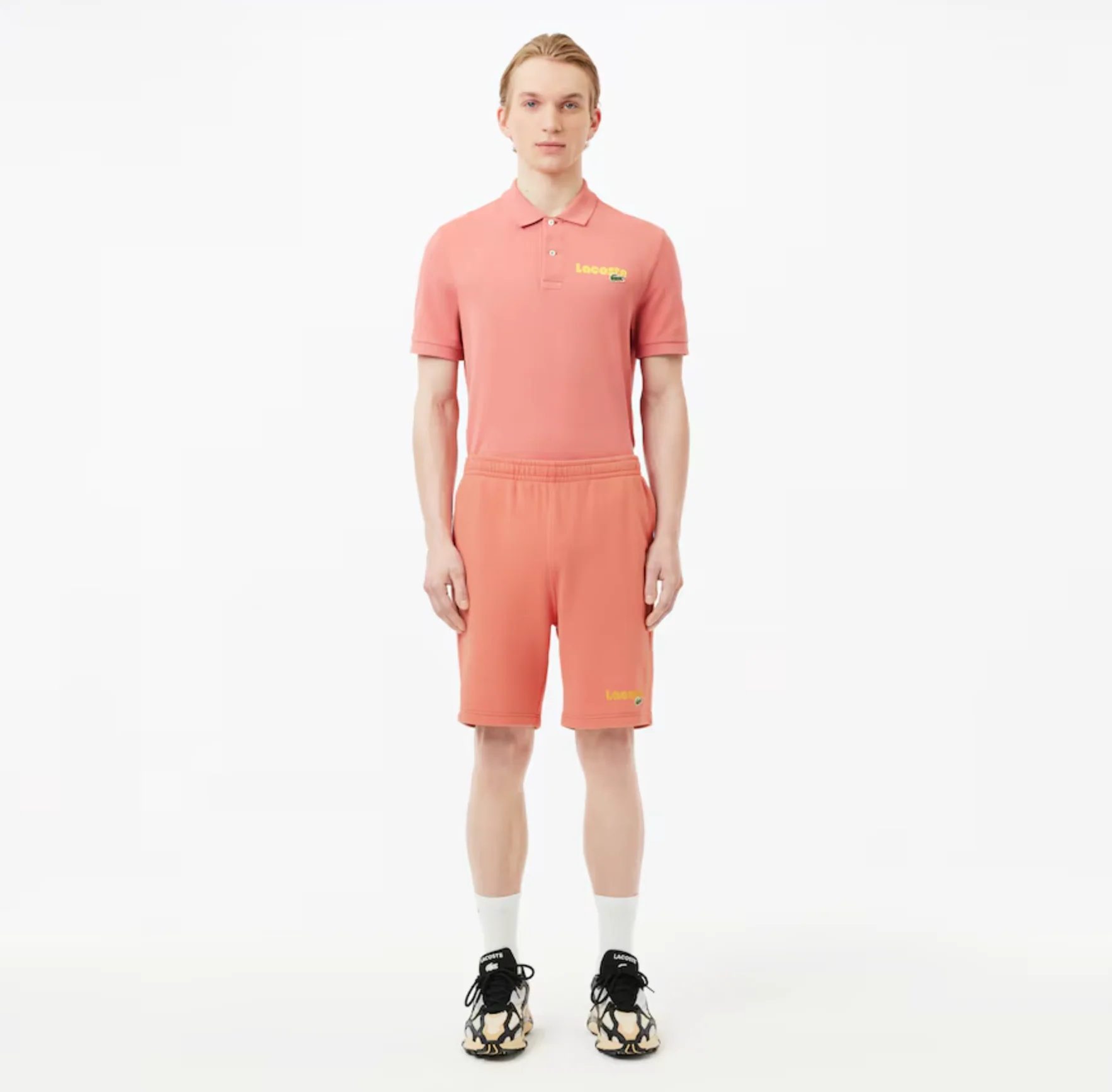 Lacoste Shorts - Men's Washed Effect - Pink  - GH7526-51