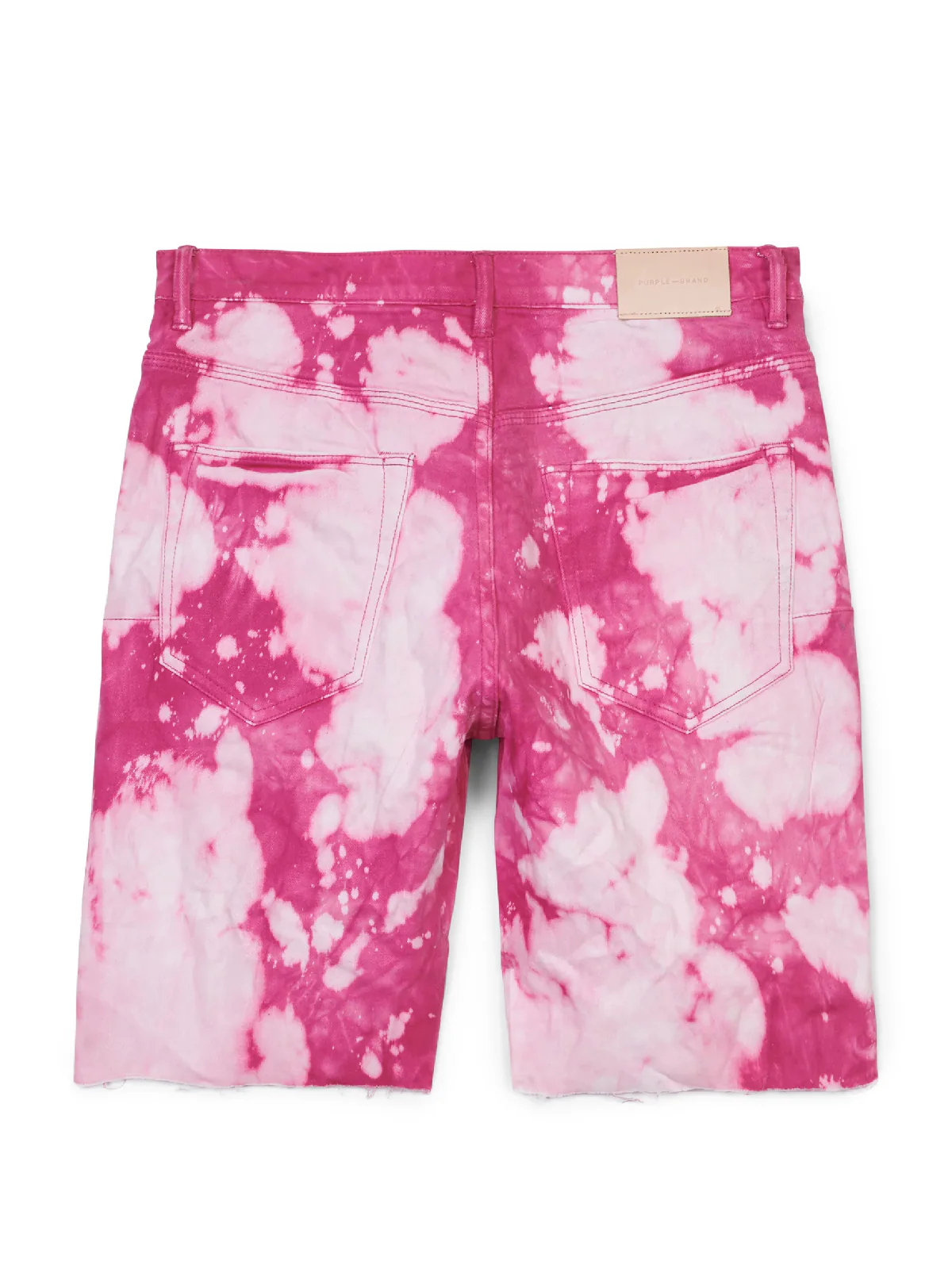 Purple-Brand Shorts - Carmine Dyed Layered Bleach - P020-CDLB