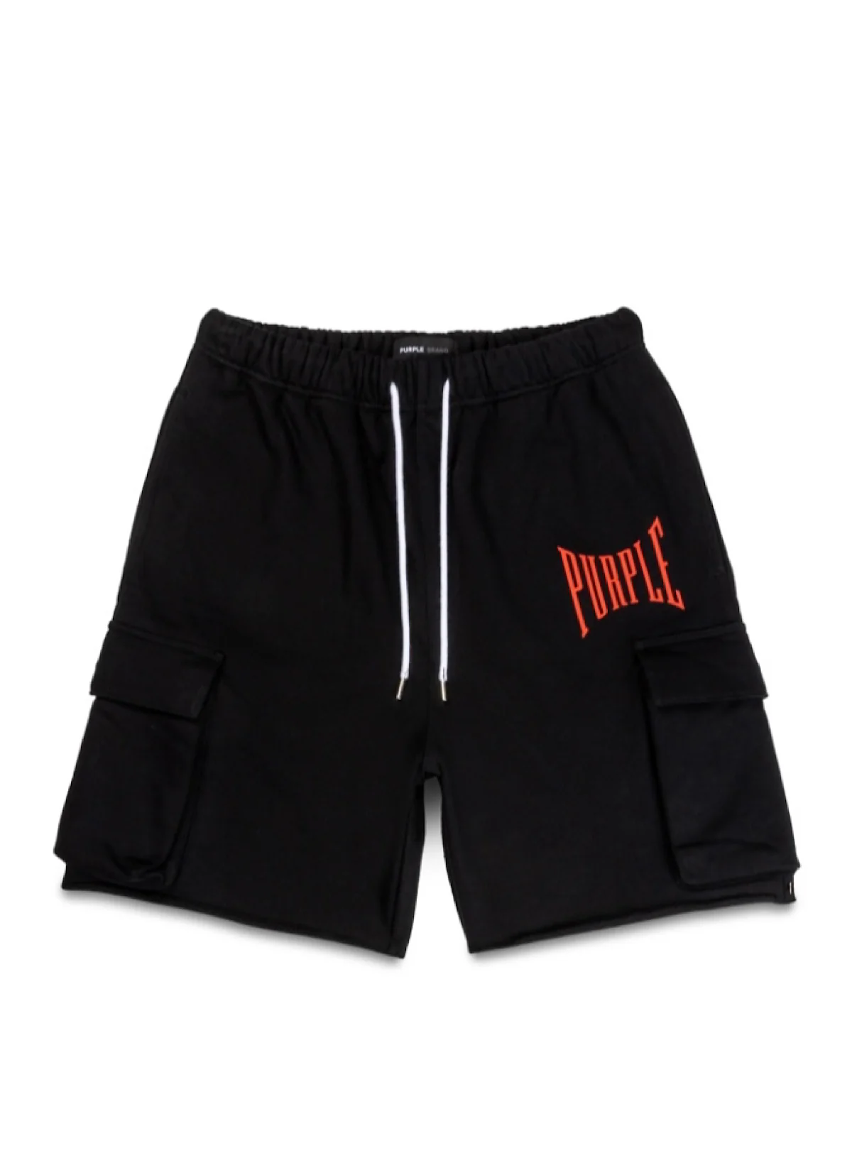 Purple-Brand Shorts - Fleece Cargo - Black - P478-MFBB224