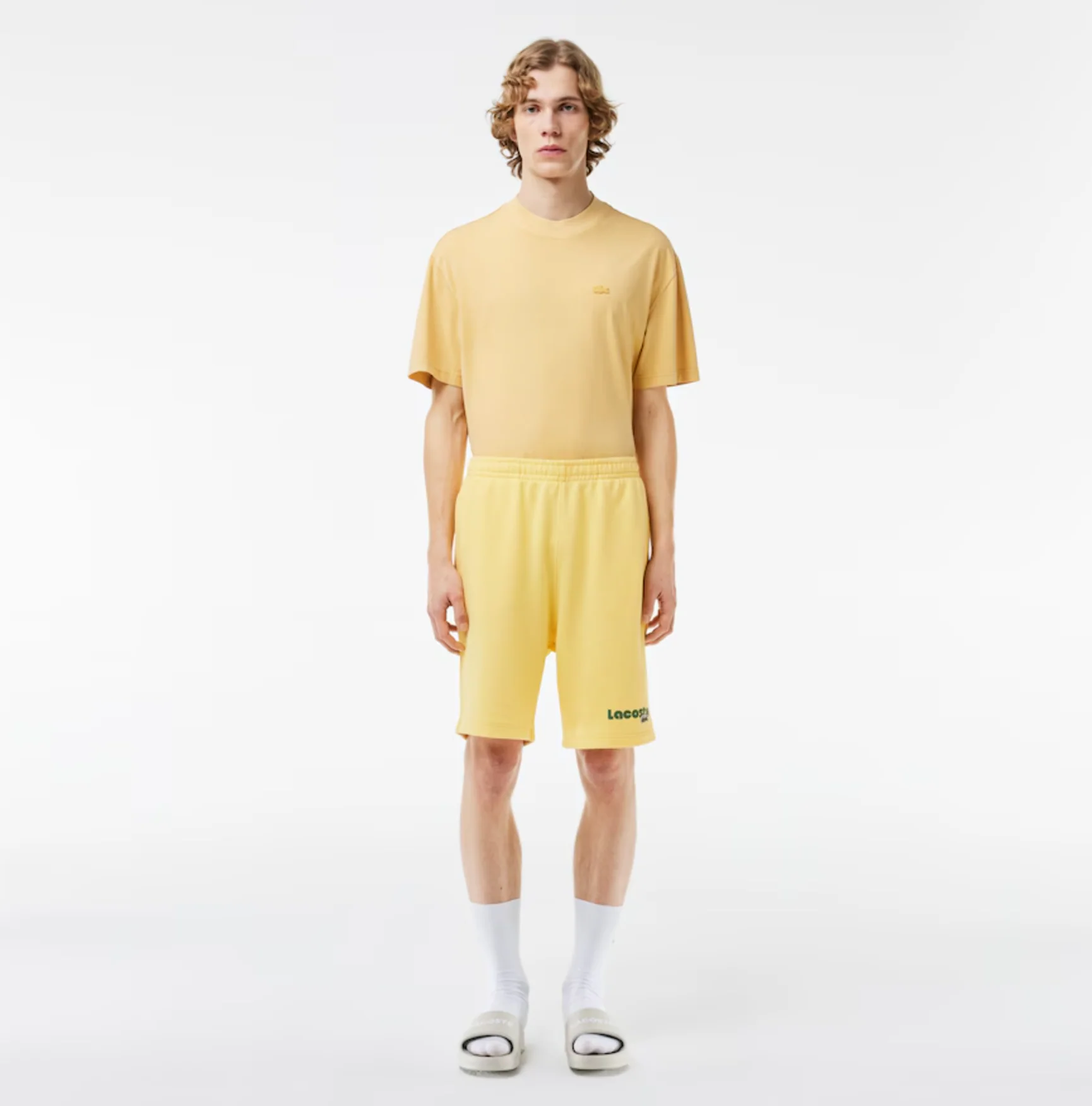 Lacoste Shorts - Men's Washed Effect - Yellow  - GH7526-51
