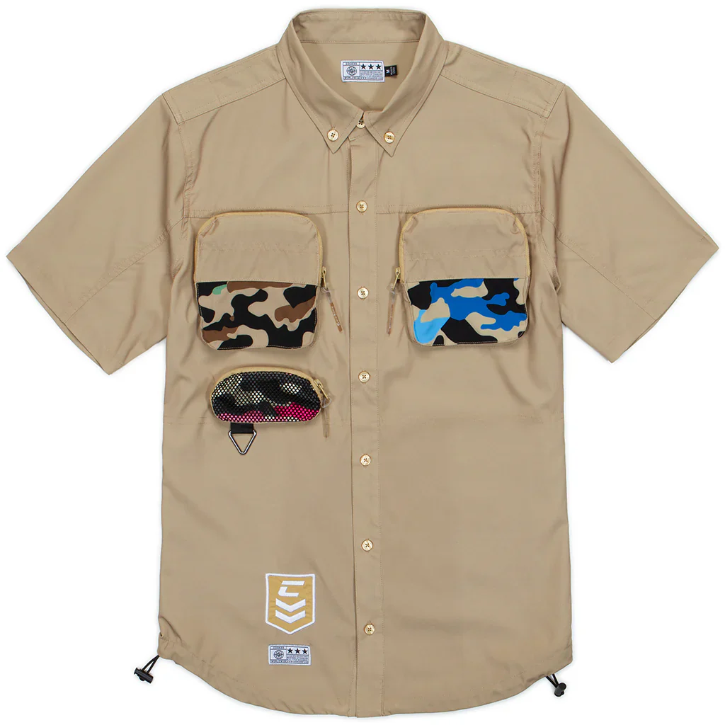 Cookies Short Set - Smoke Ops Woven - Light Khaki - CM242WST10