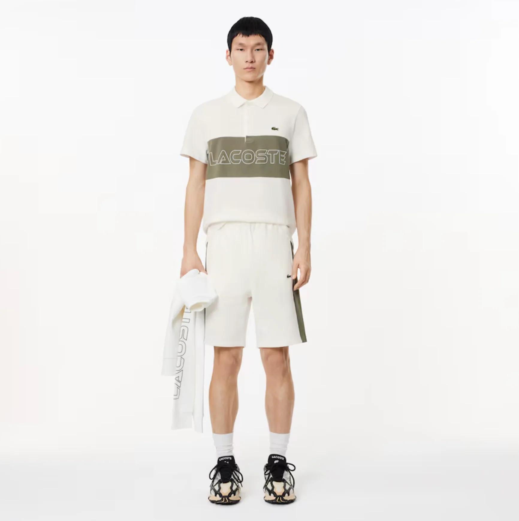 Lacoste Shorts -  Men's Colorblock Fleece - White - GH1434-51