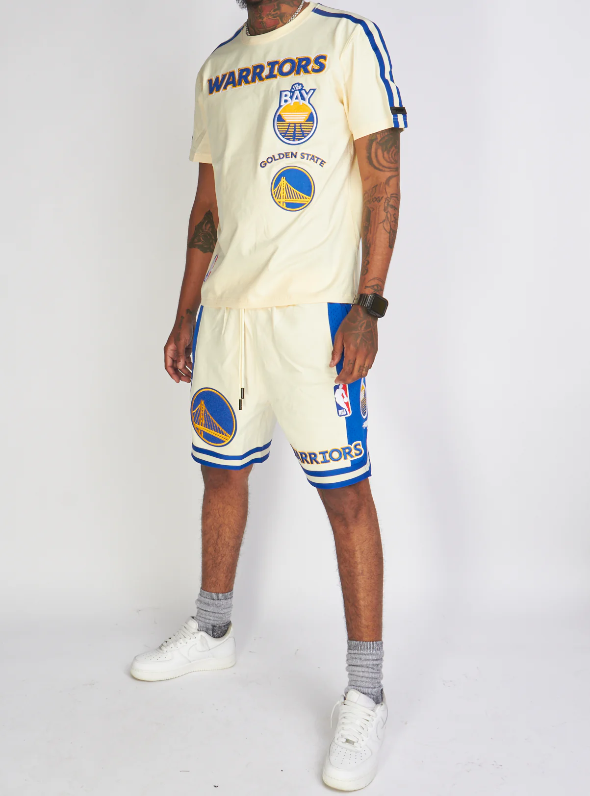 Pro Standard Short Set - Retro Classic - Warriors - Cream - BGW155979