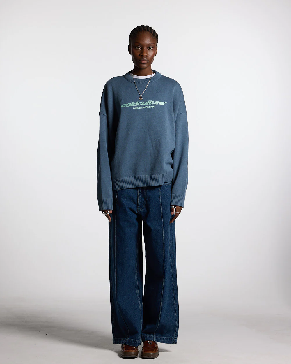 PINTUCK V2 PANTS BLUE DENIM