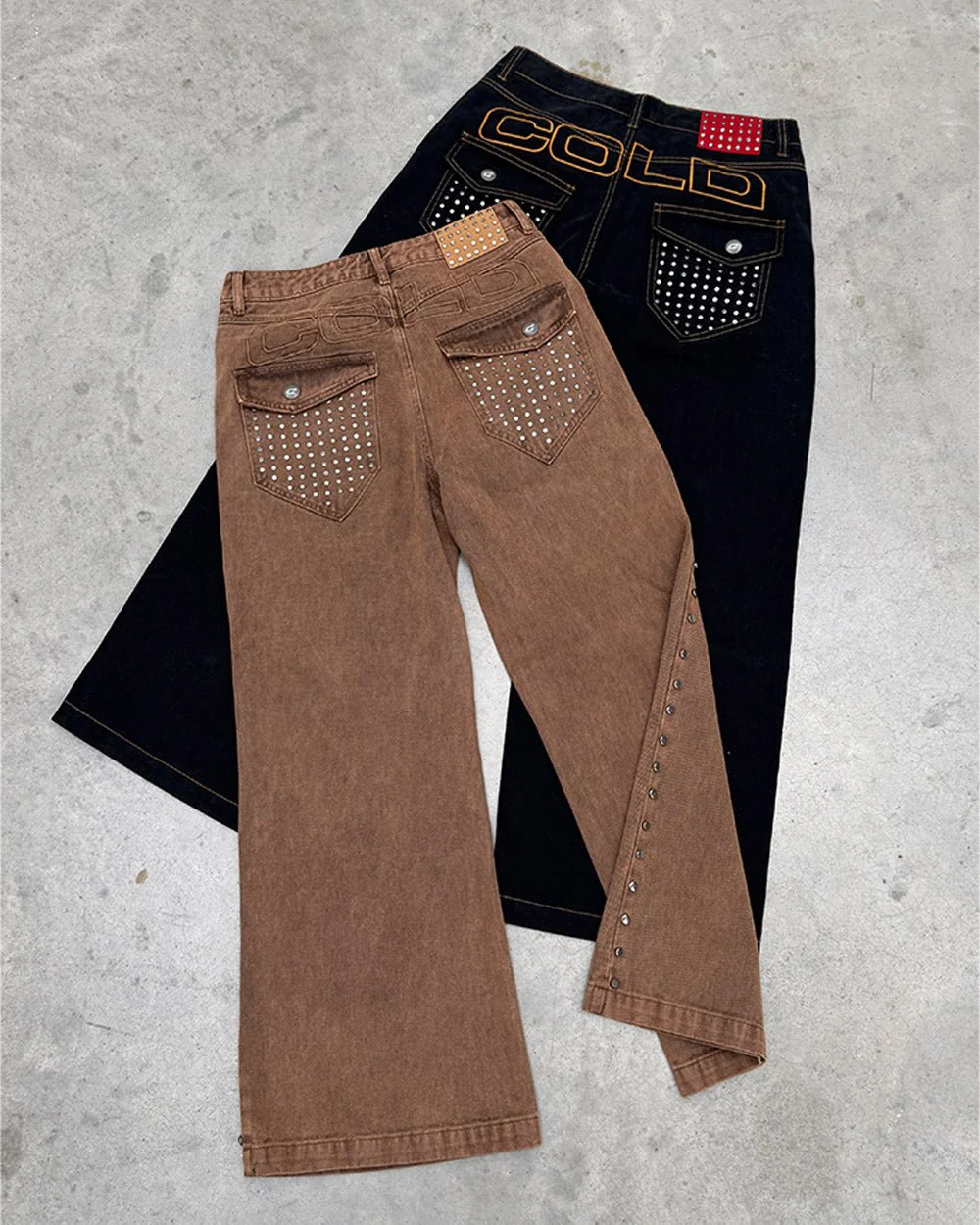 STUDS JEANS BLACK DENIM