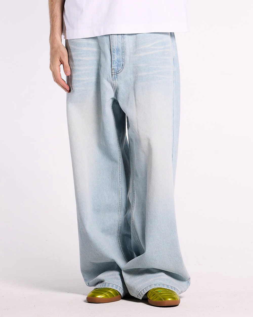 KISSES AND DOLLARS PANTS BLUE DENIM