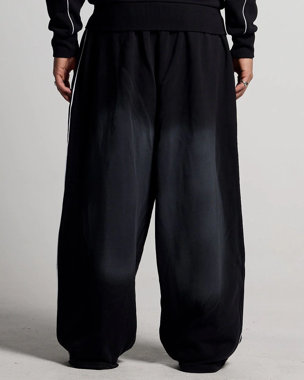 SAVAGE WASHED PANTS BLACK & WHITE