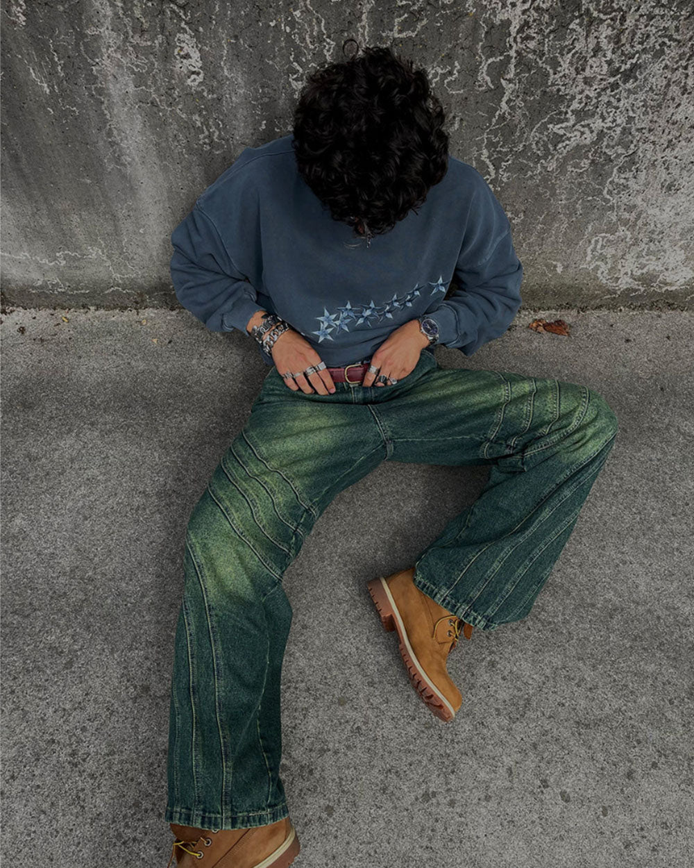 V1 MAZE PANTS GREEN DENIM