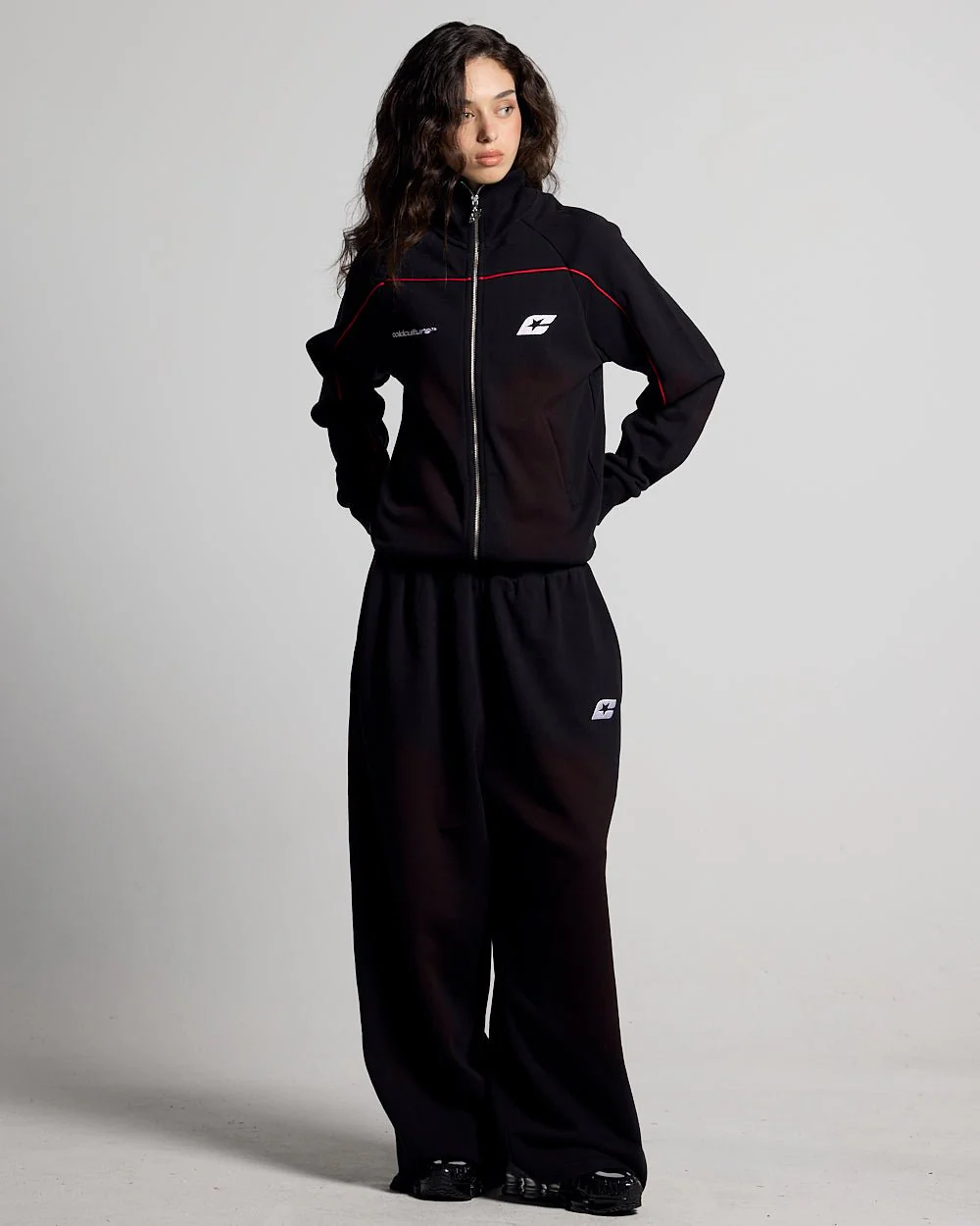 SAVAGE WASHED PANTS BLACK & RED