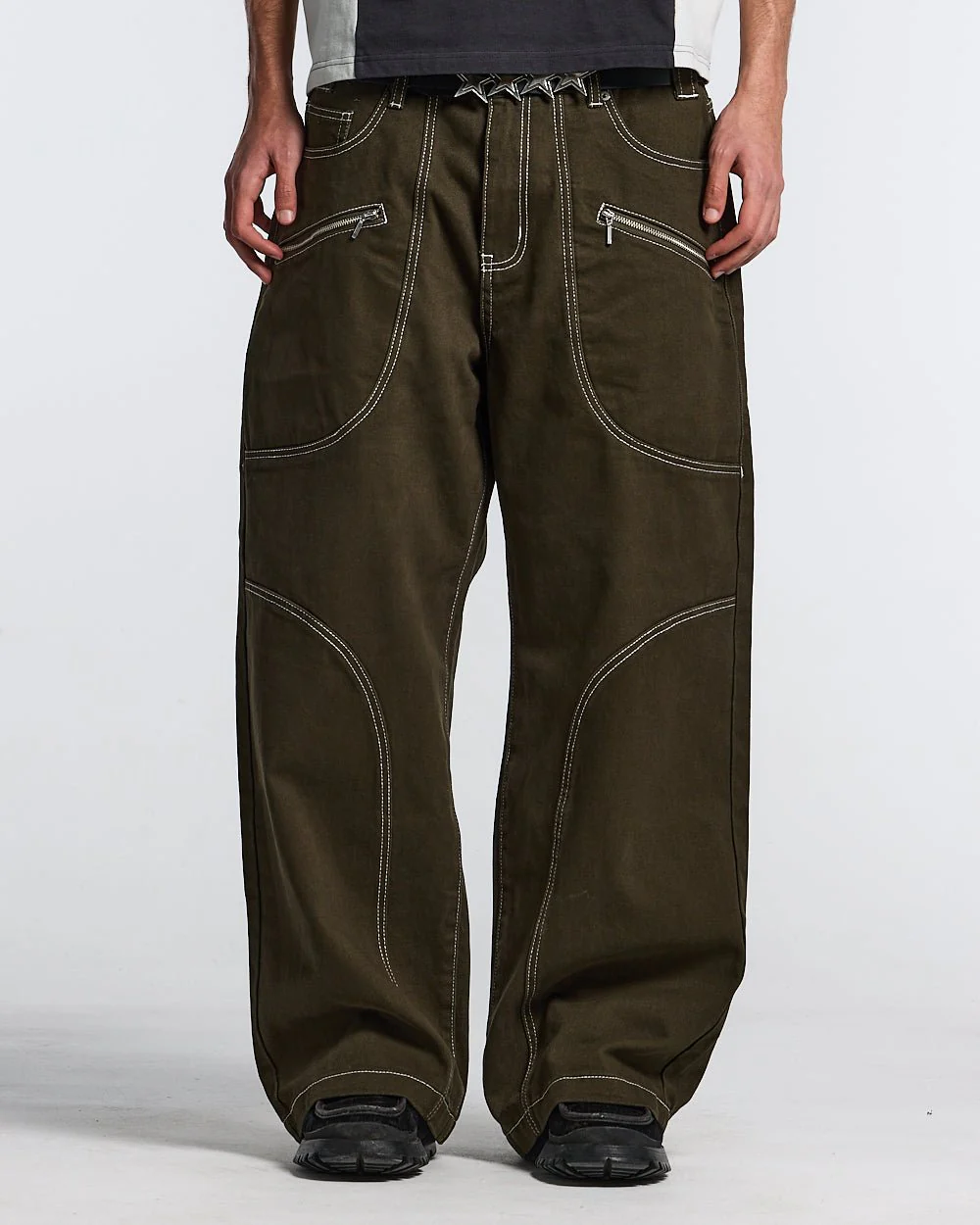 ZIP PANTS WOODPECKER GREEN