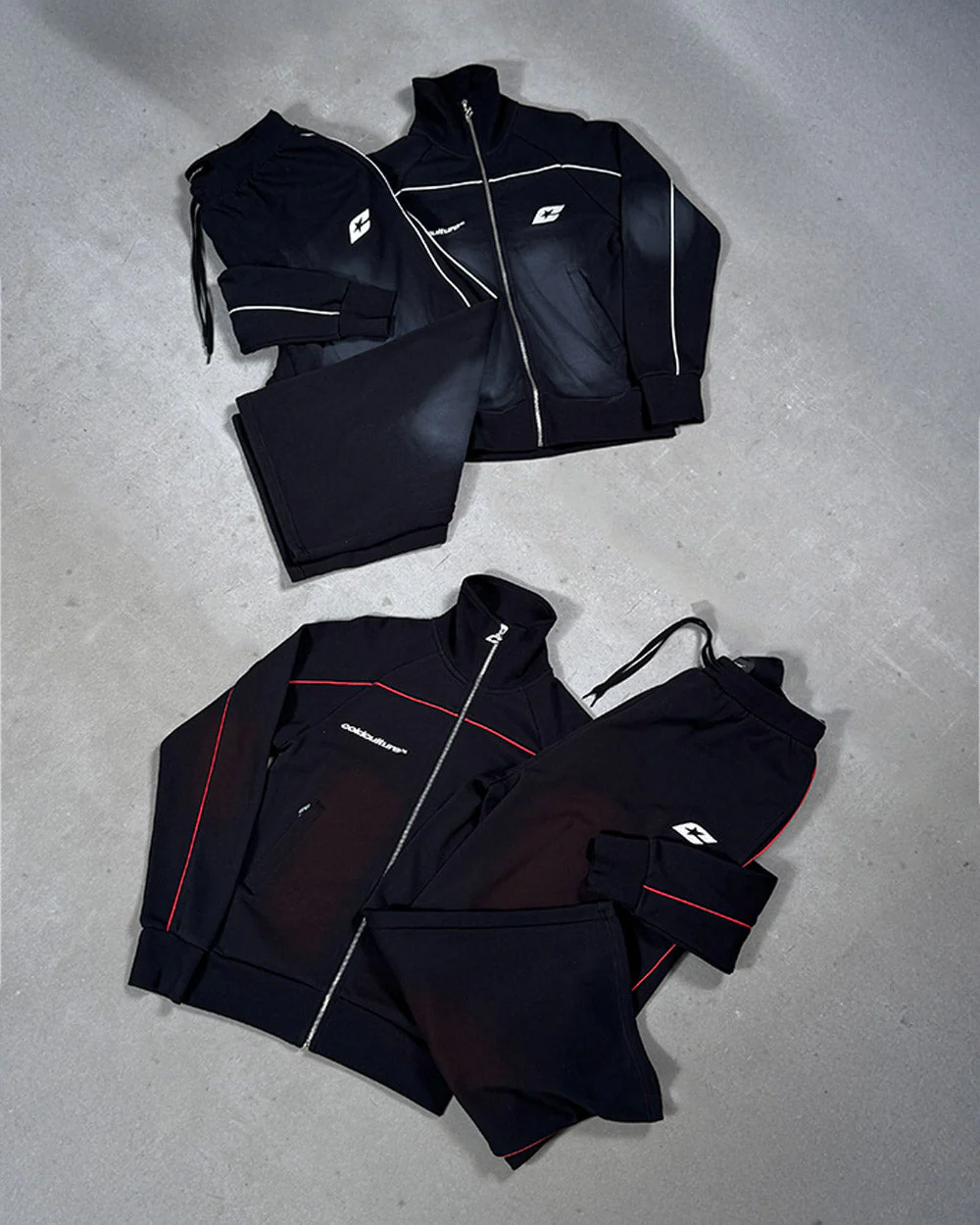 SAVAGE WASHED PANTS BLACK & RED