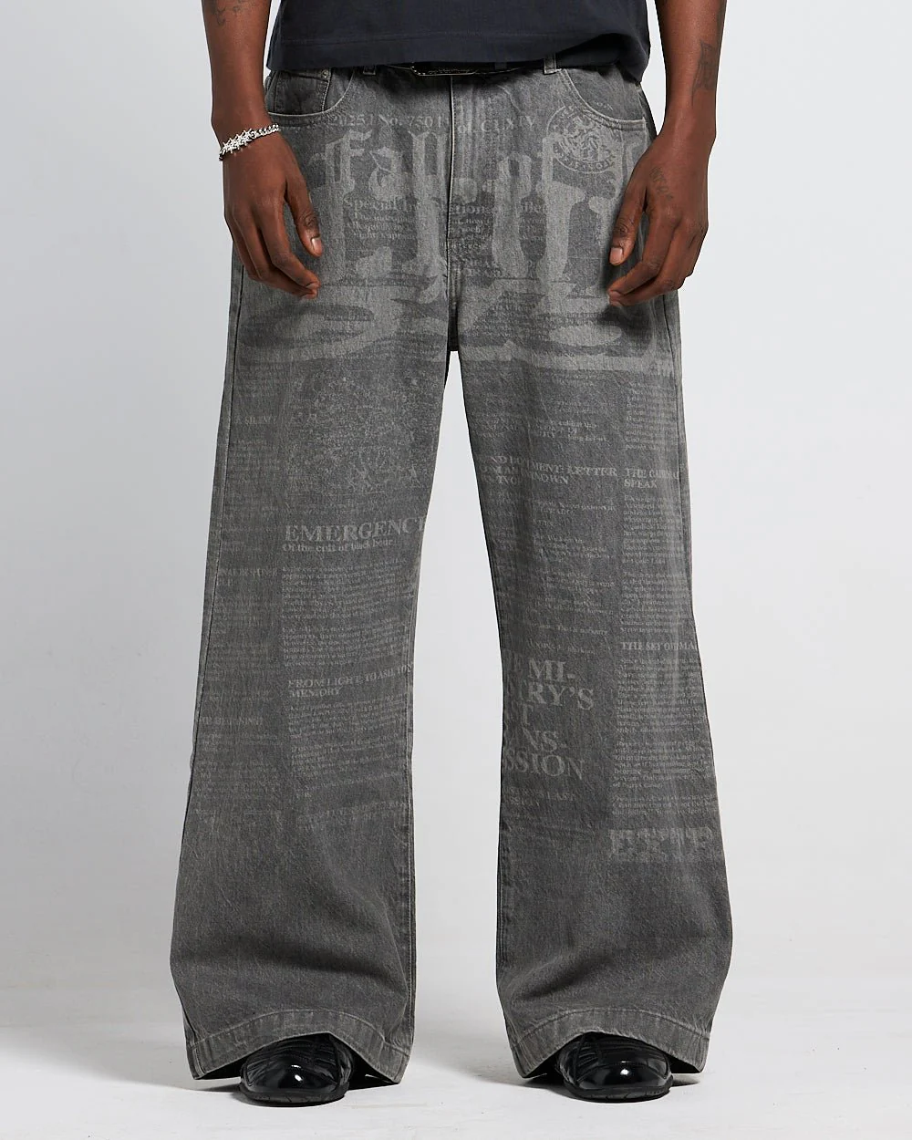 NEWSPAPER V2 PANTS  GREY