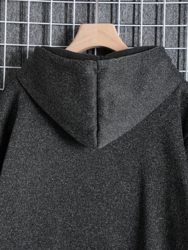 Men Kangaroo Pocket Drawstring Hoodie