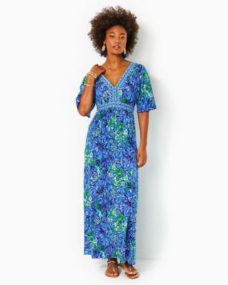 Addison Elbow Sleeve Maxi Dress