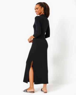 Ollie 3/4 Sleeve Maxi Polo Dress