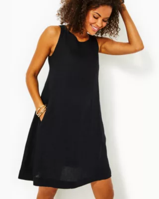 Edelyn Linen Swing Shift Dress
