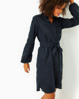 Bethanne Knee Length Linen Dress