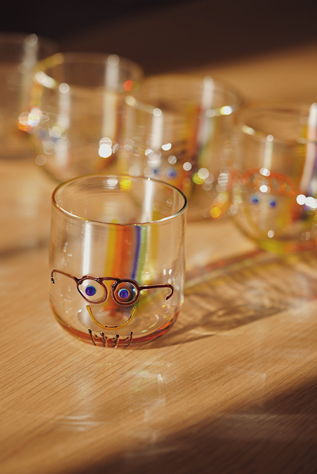 Japanese writer rainbow smiling face cup