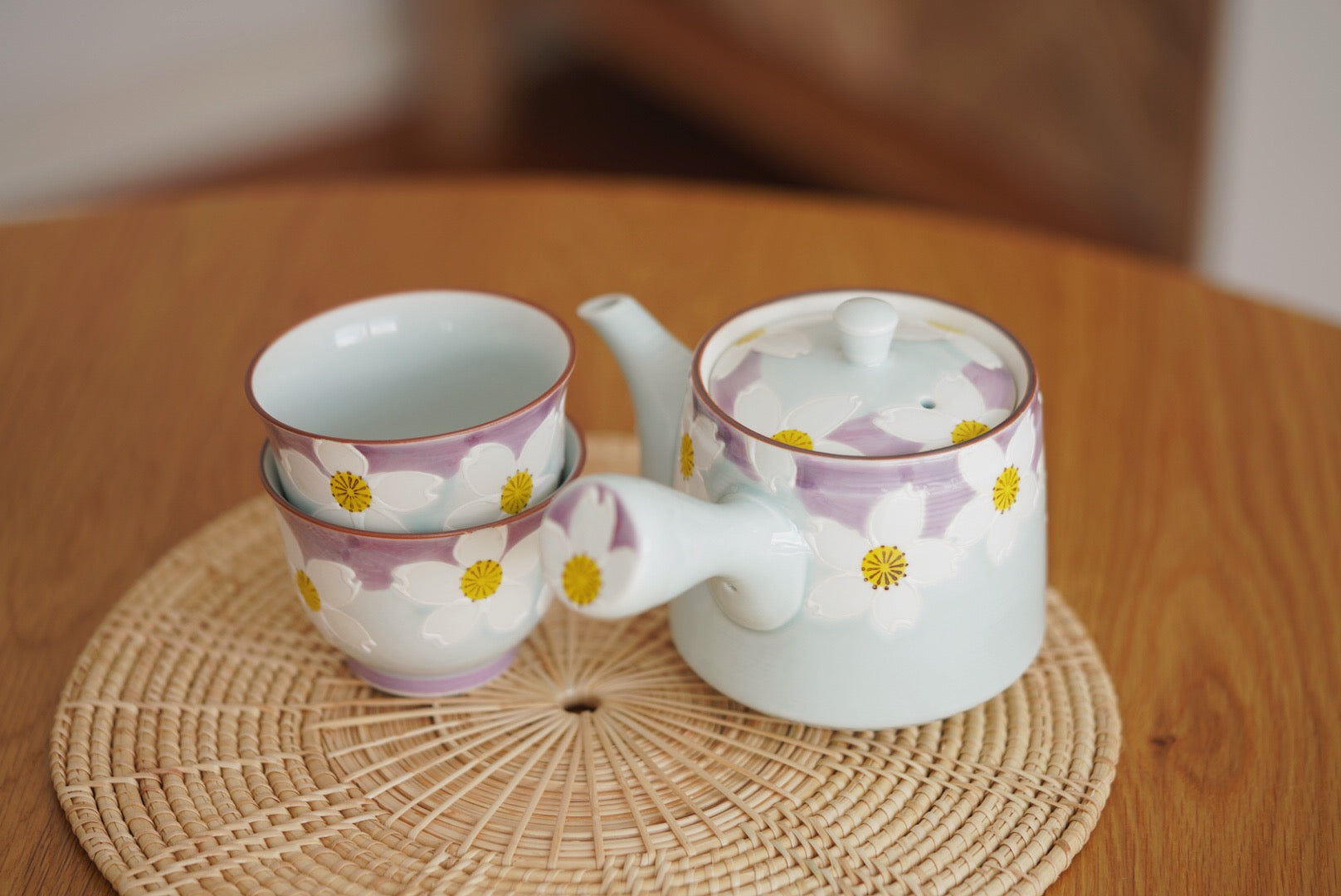 purple sakura teapot suit