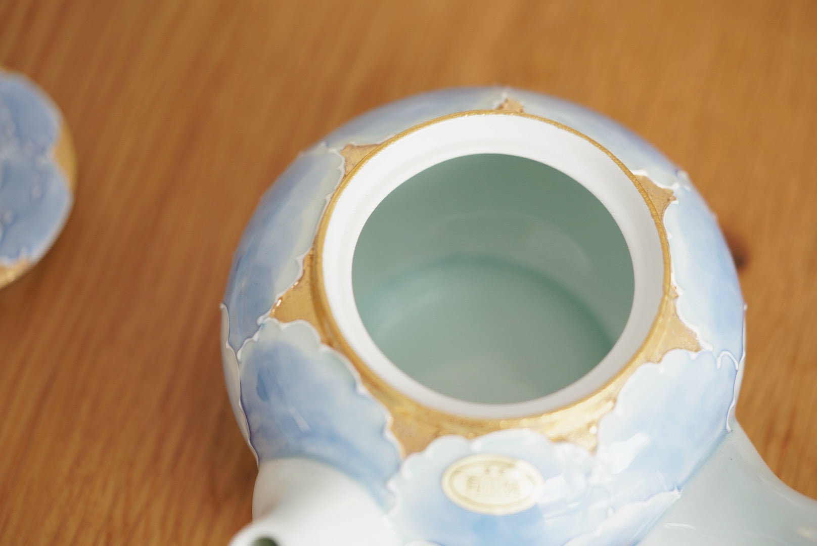 Aritayaki golden peony cups and saucer