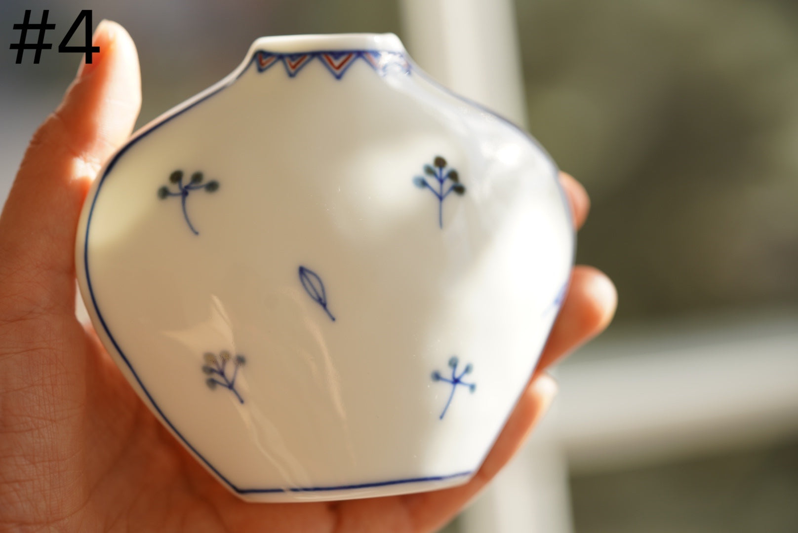 Setoyaki Hand Painted Double Sided Vase