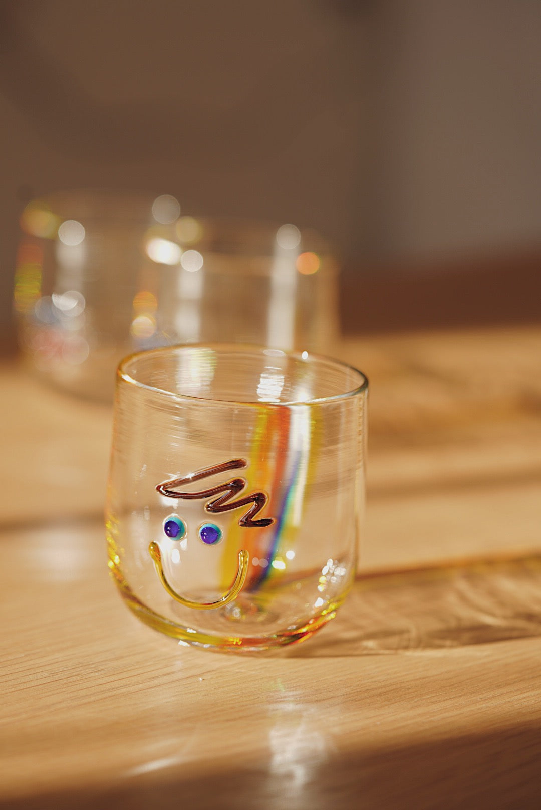 Japanese writer rainbow smiling face cup