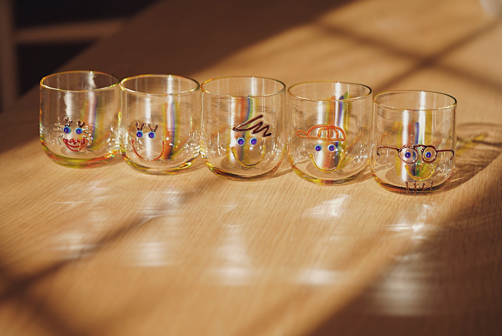 Japanese writer rainbow smiling face cup