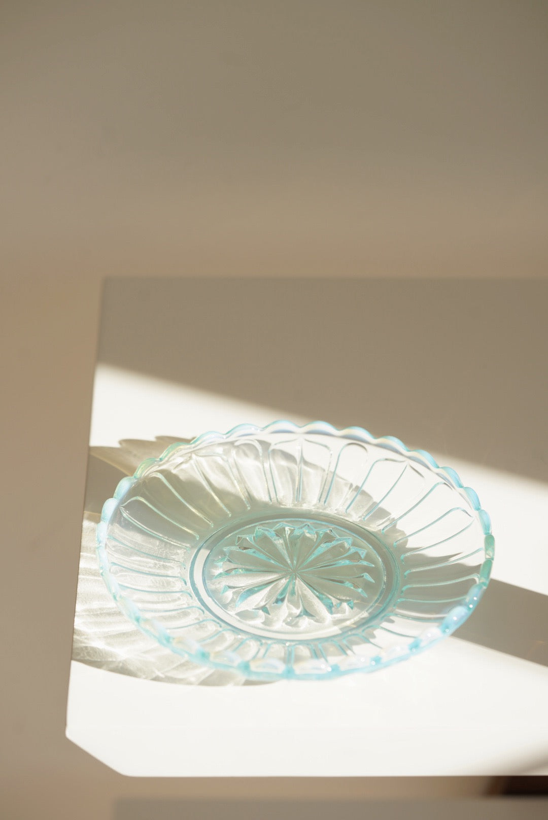 Hirota glass Snow flower dessert bowl and seasoning plate