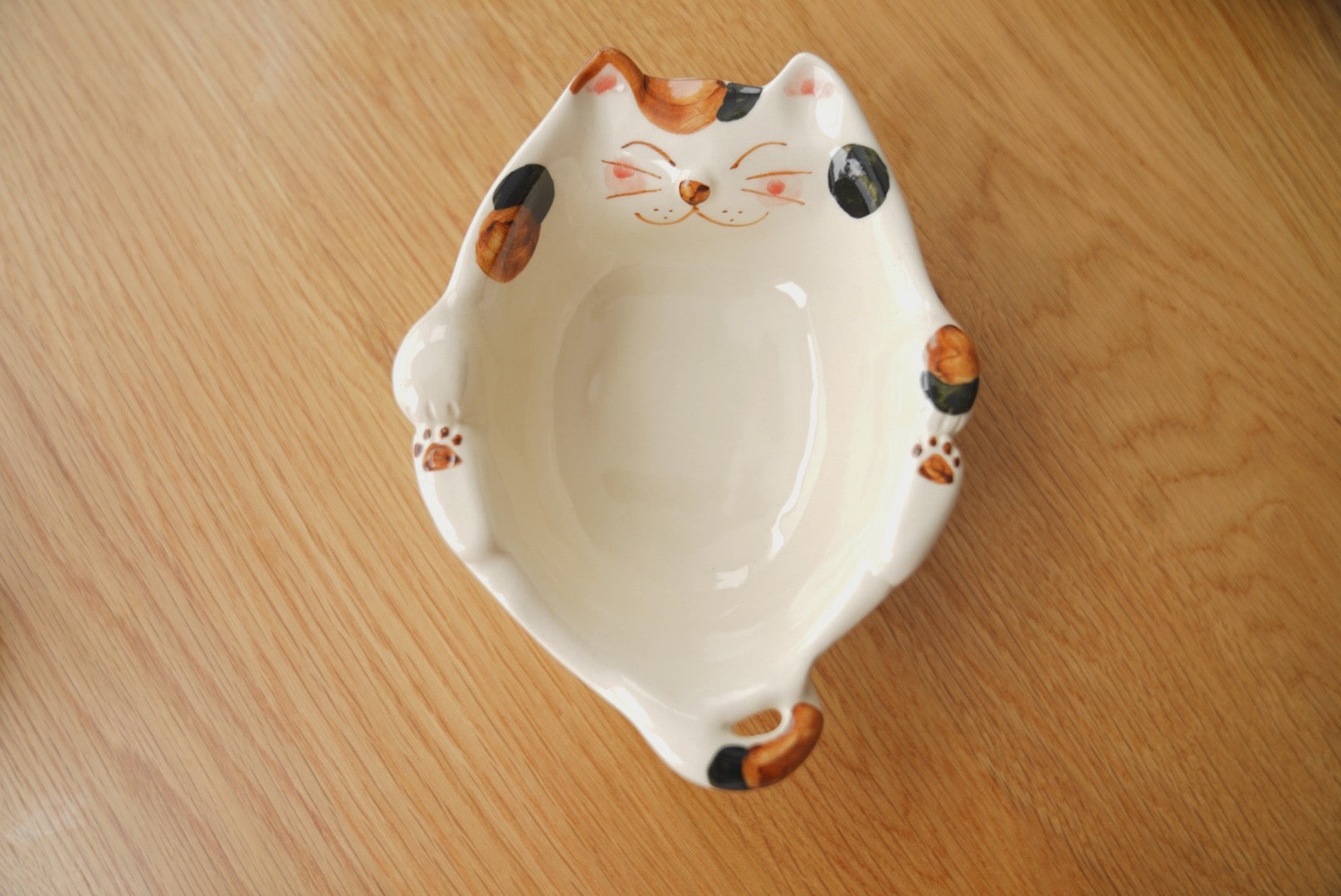 Hasami hand paint Cat plate and bowl
