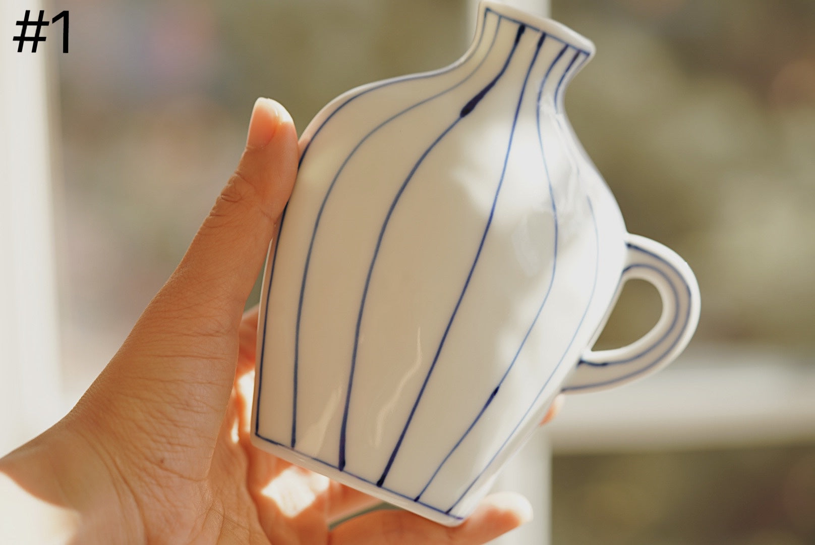 Setoyaki Hand Painted Double Sided Vase