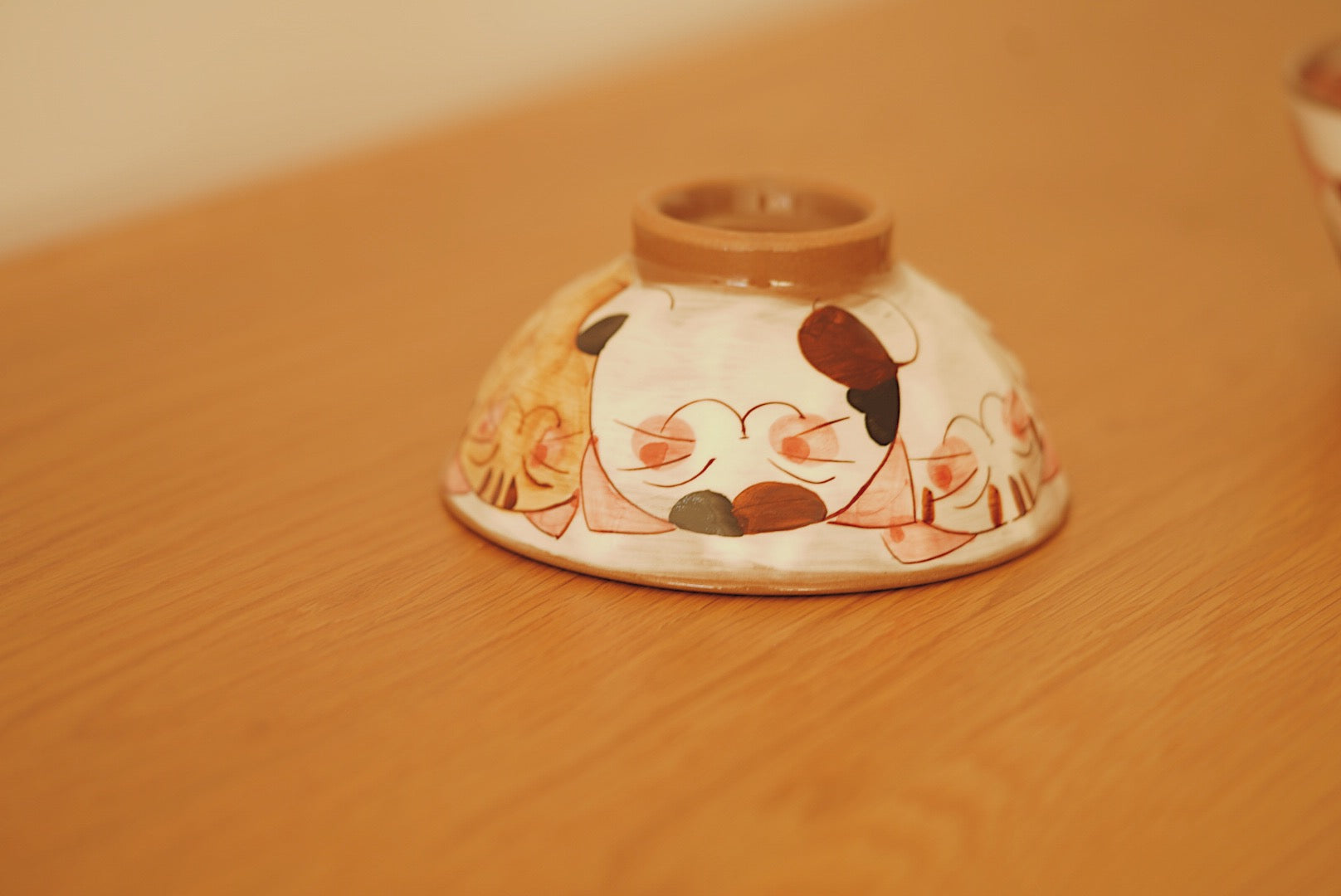 Hasami hand paint Three cats Bowl and plate