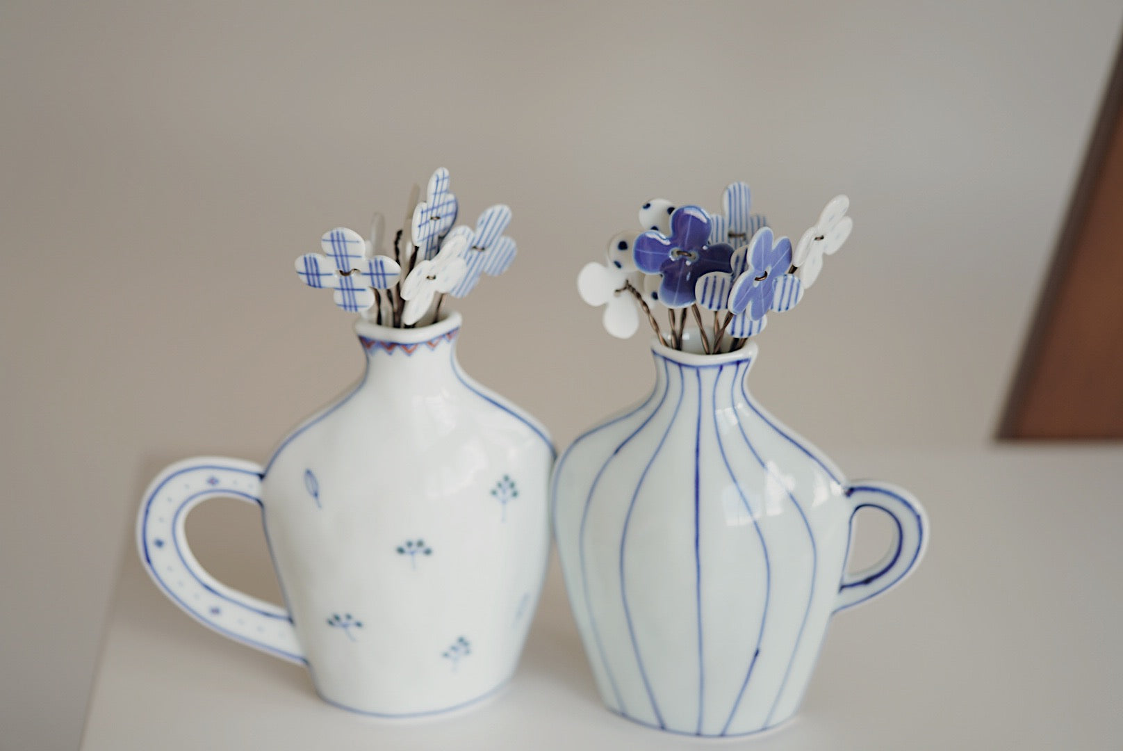 Setoyaki Hand Painted Double Sided Vase