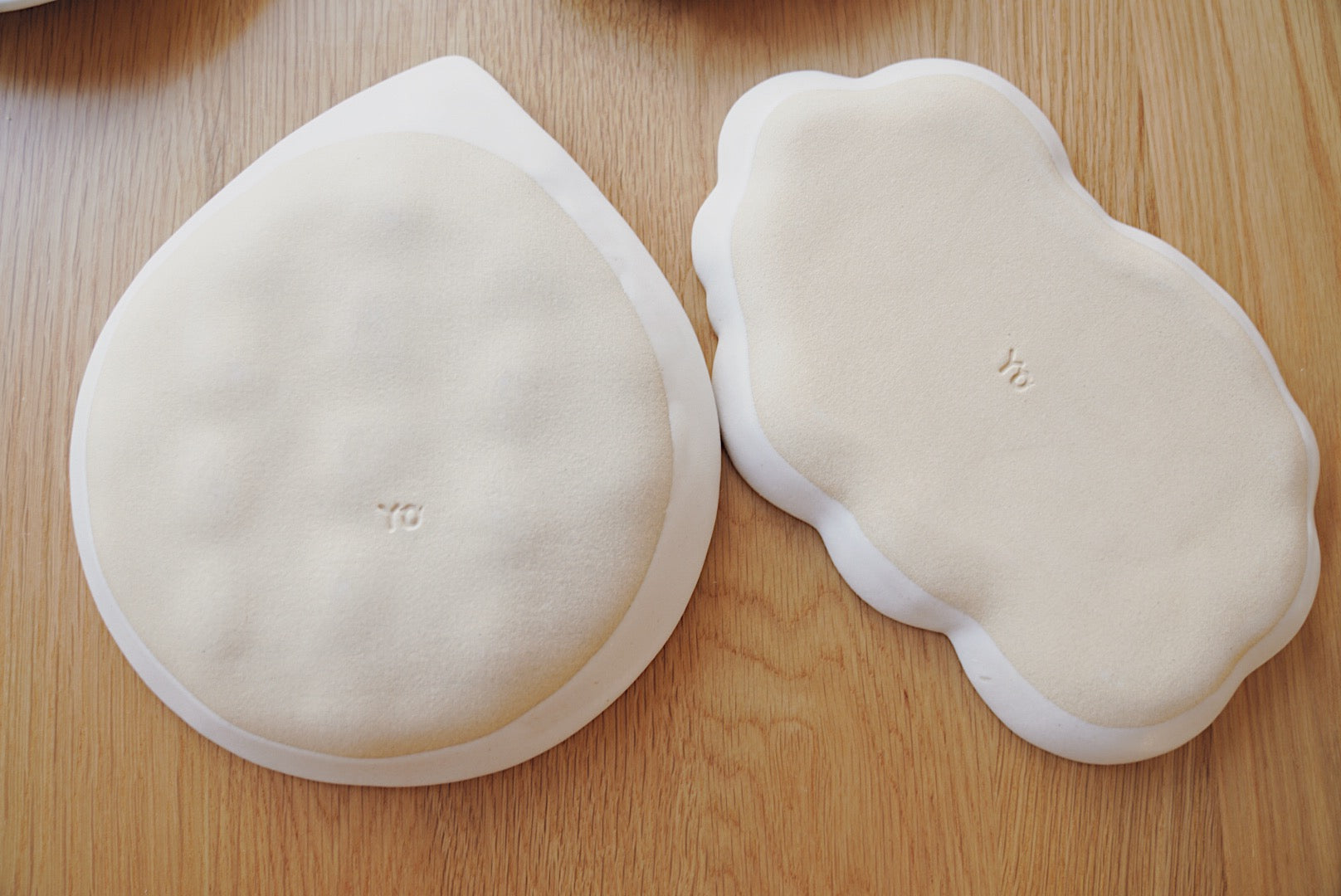 Mashiko yaki Raindrops and Clouds Plate