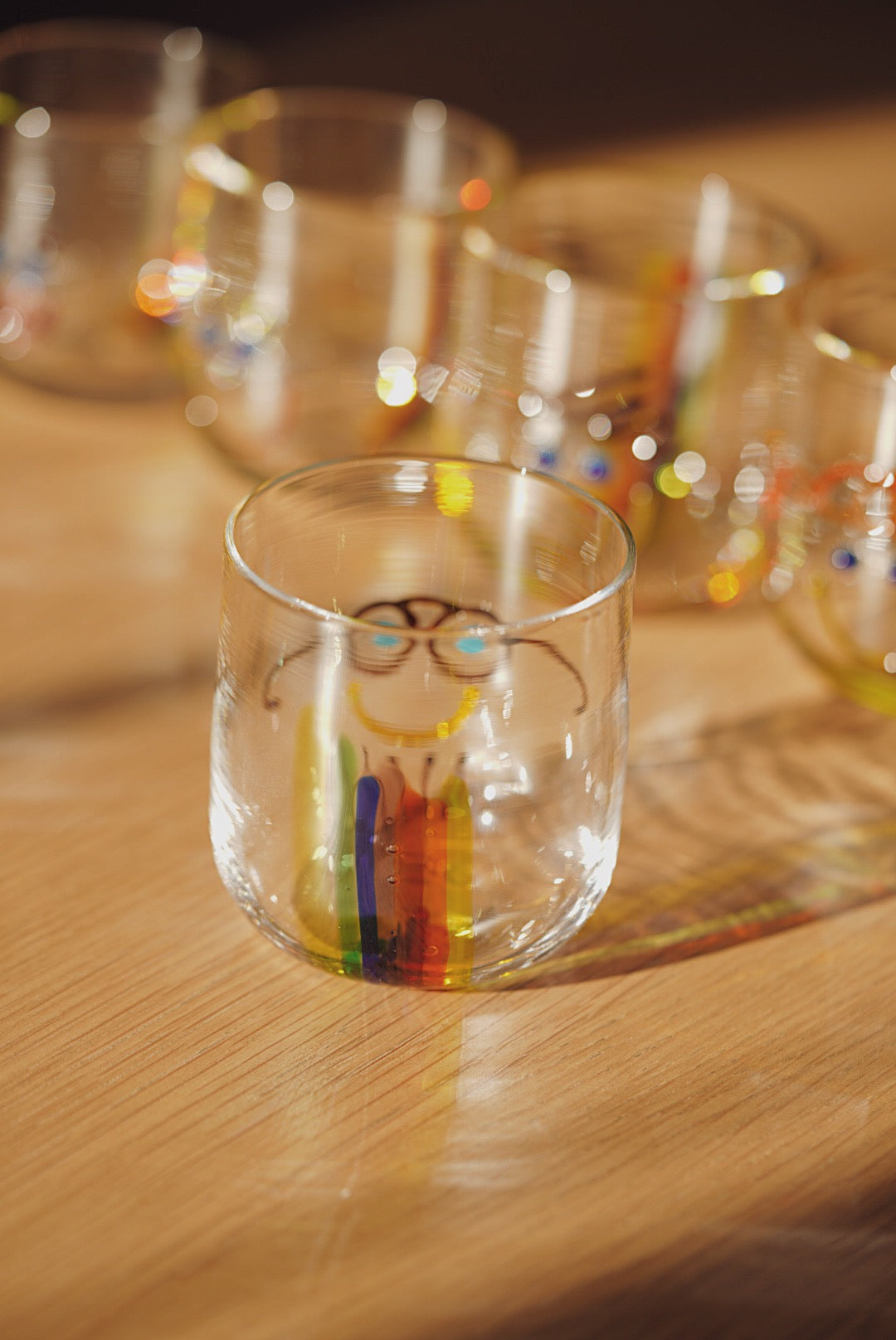 Japanese writer rainbow smiling face cup