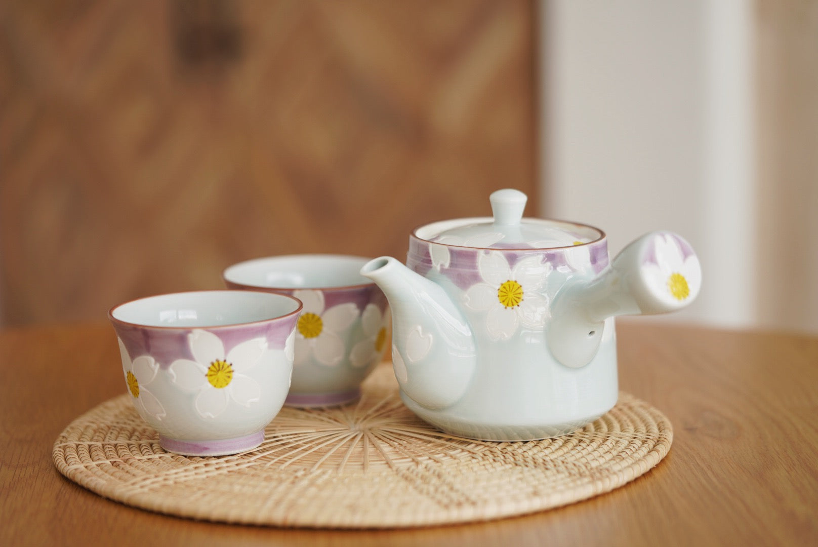 purple sakura teapot suit