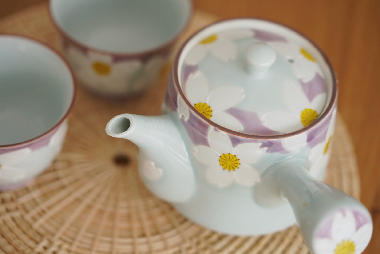 purple sakura teapot suit