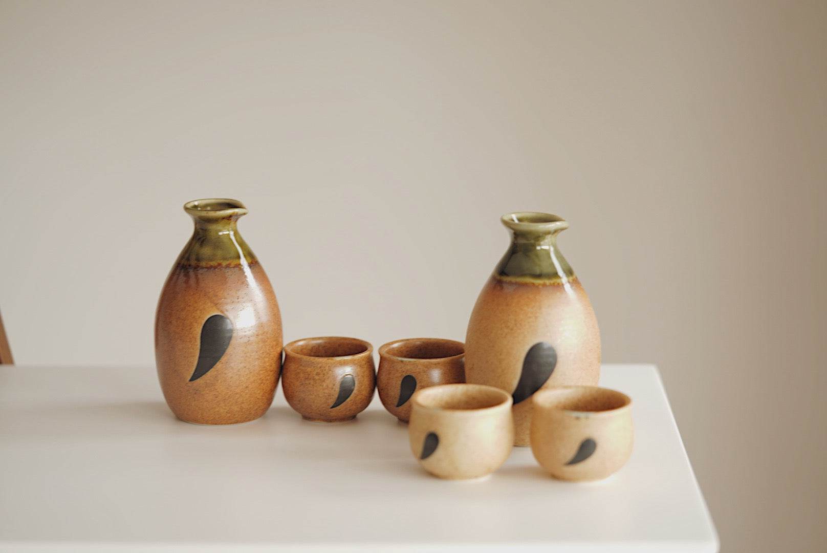 Shigaraki Japanese Raccoon Sake bottle