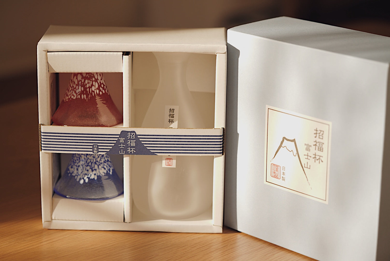 Toyo-Sasaki Glass Mt. Fuji Chilled sake Set