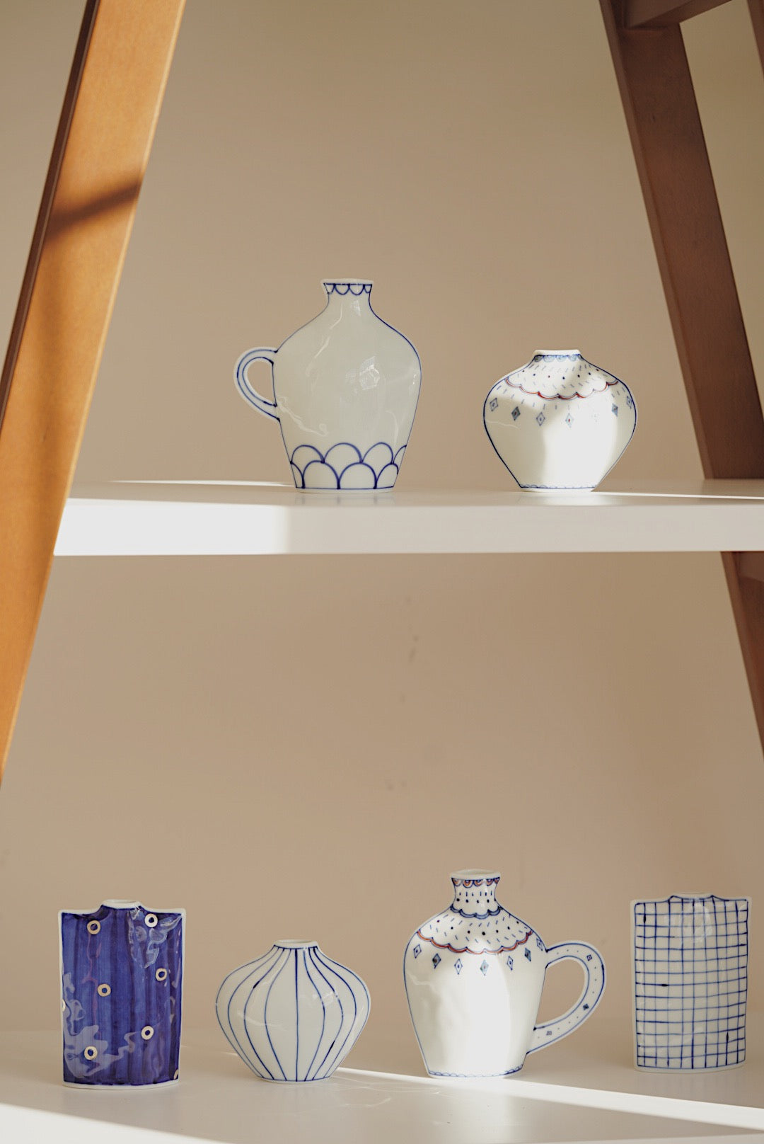 Setoyaki Hand Painted Double Sided Vase