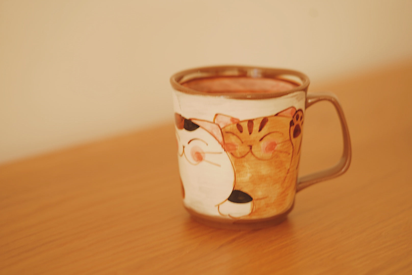 Hasami hand paint Three cats Bowl and plate