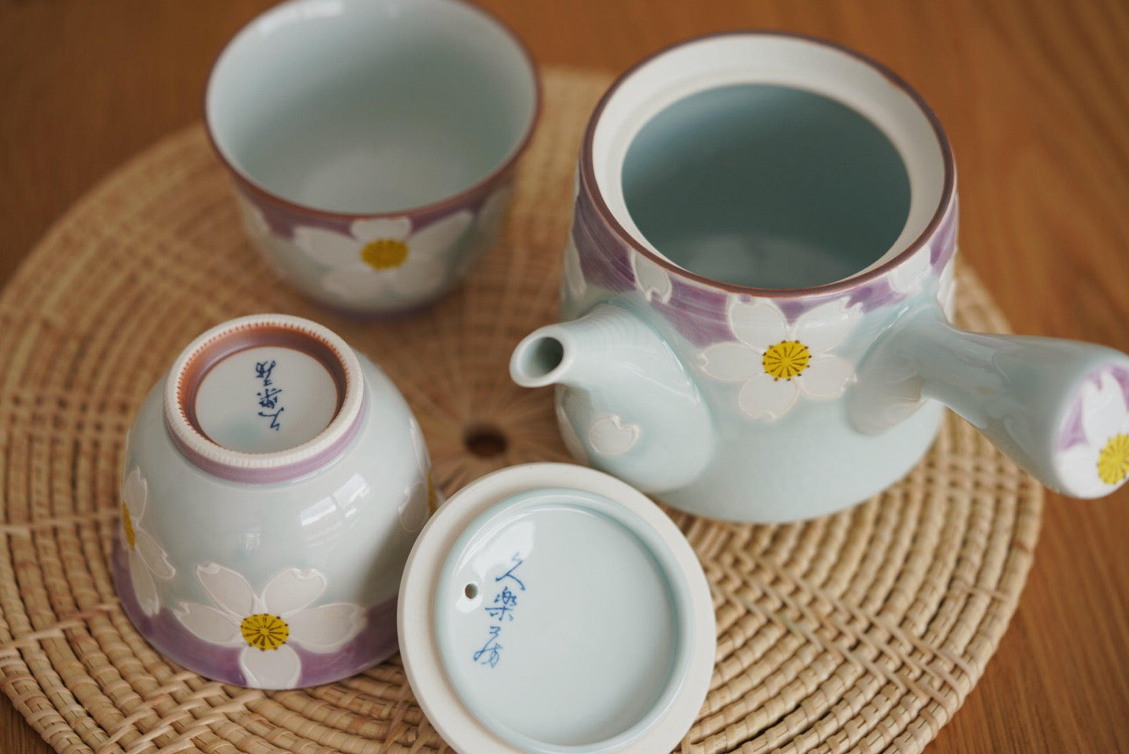 purple sakura teapot suit